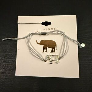 Lauren Conrad Silver Elephant Charm Bracelet